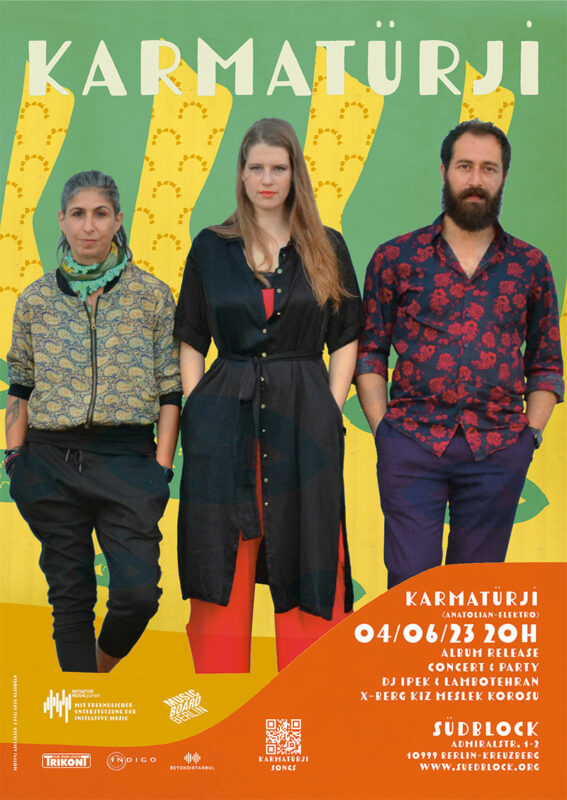 Karmatürji Flyer. Foto © Arzu Gazioğlu und Aslı Sezer - Grafik © Die Setzer